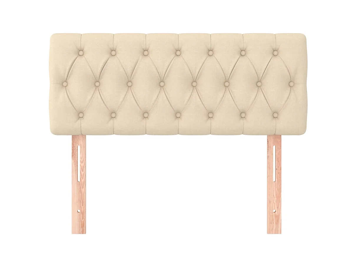 Tête de lit Crème 100x7x78/88 cm Tissu