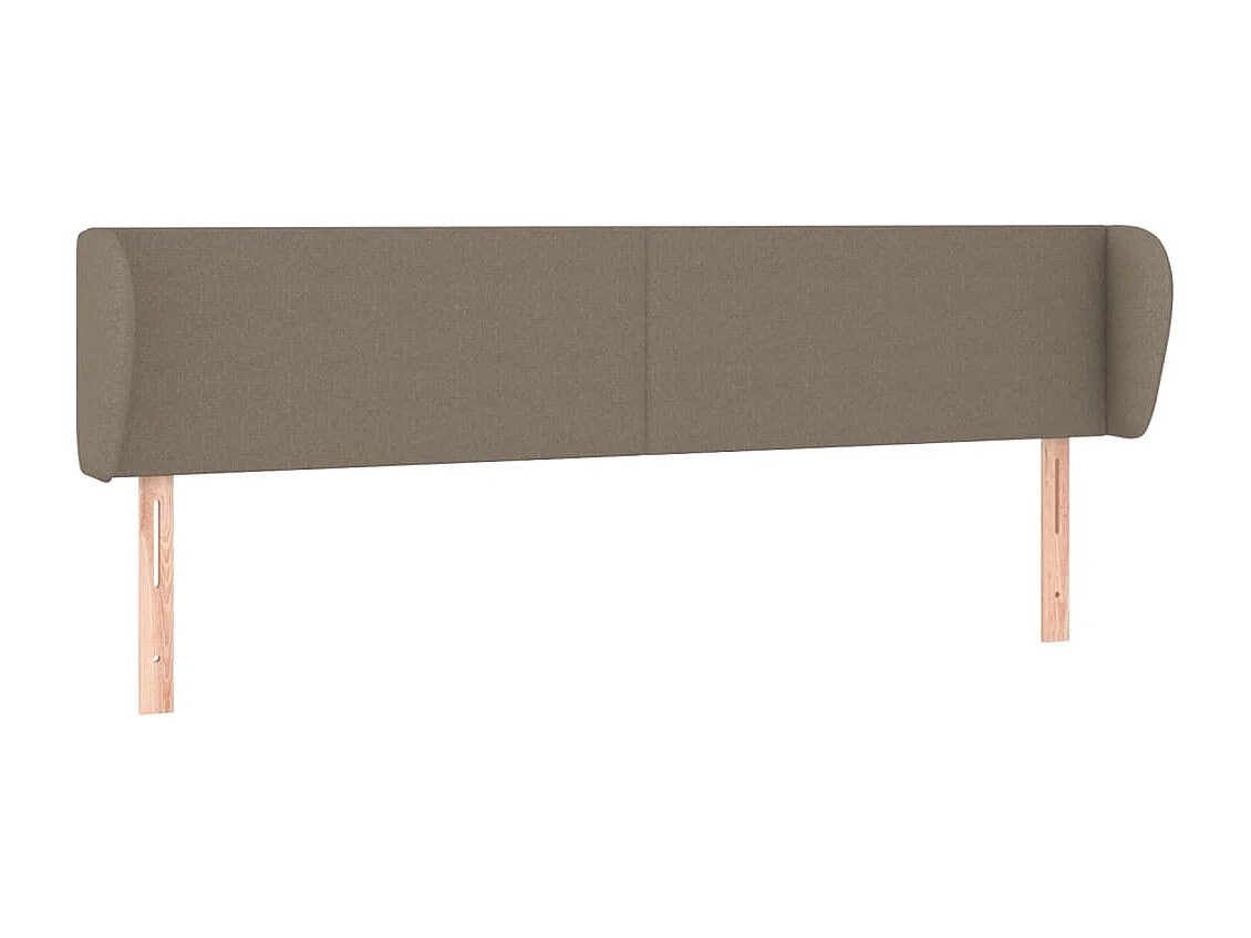 Hoofdbord met randen 203x23x78/88 cm stof taupe