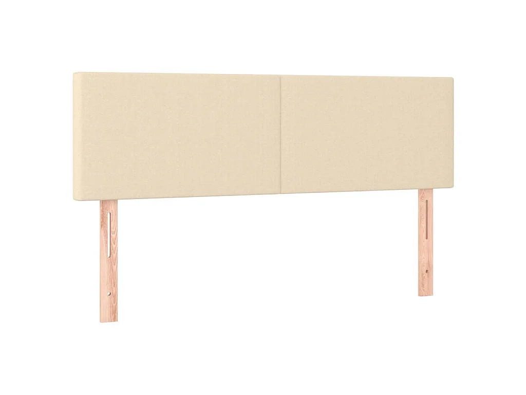 Têtes de lit Crème 144x5x78/88 cm Tissu