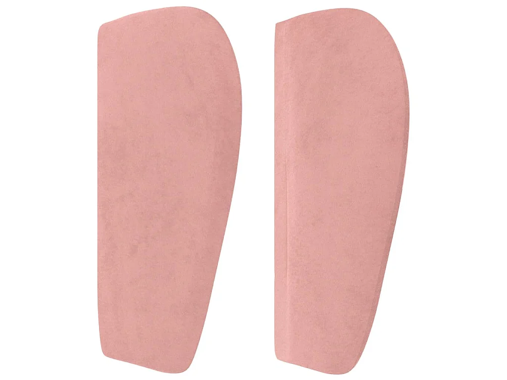 Tête de lit avec oreilles Rose 147x23x78/88 cm Velours