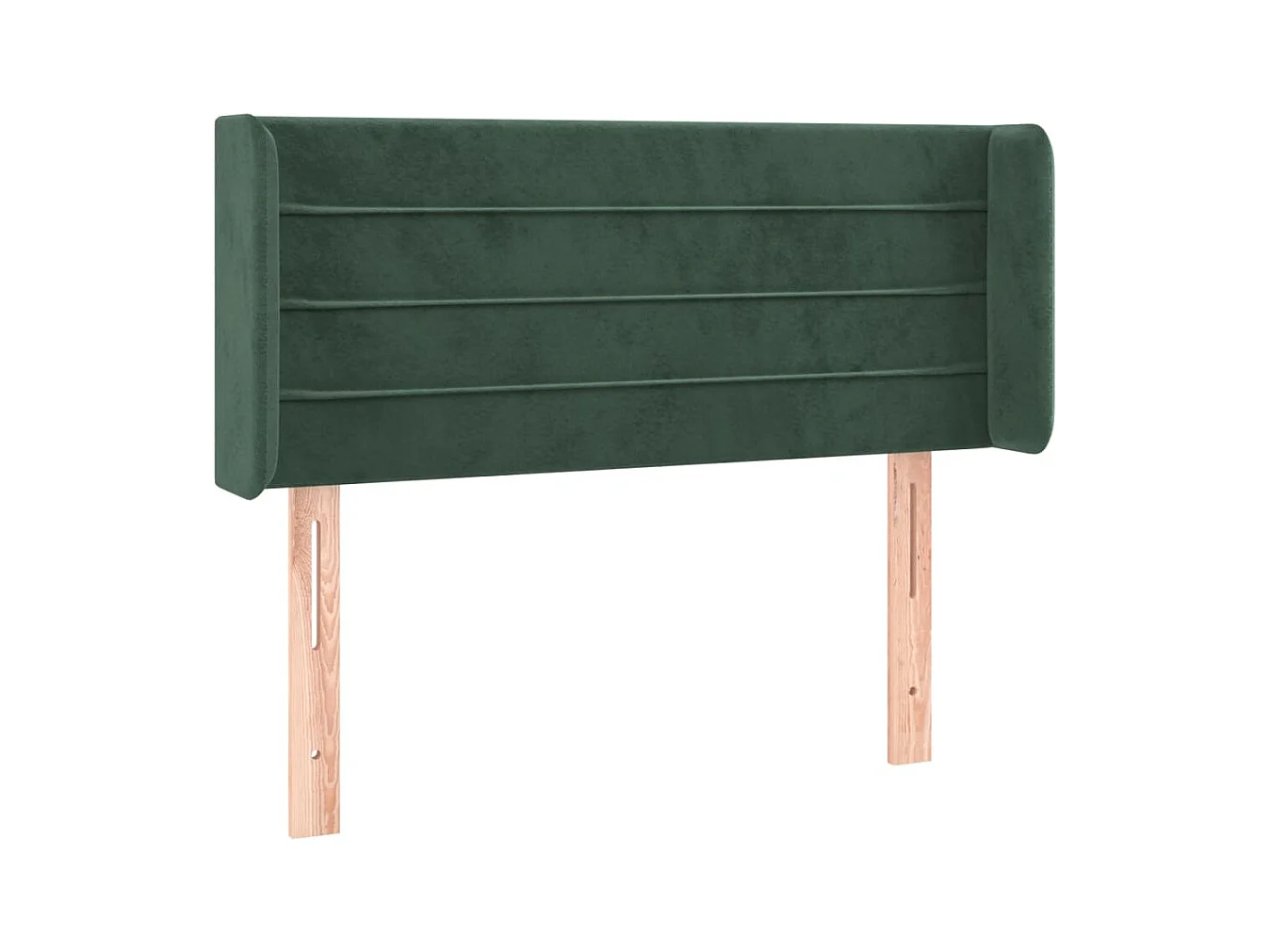 Tête de lit avec oreilles Vert foncé 83x16x78/88 cm Velours