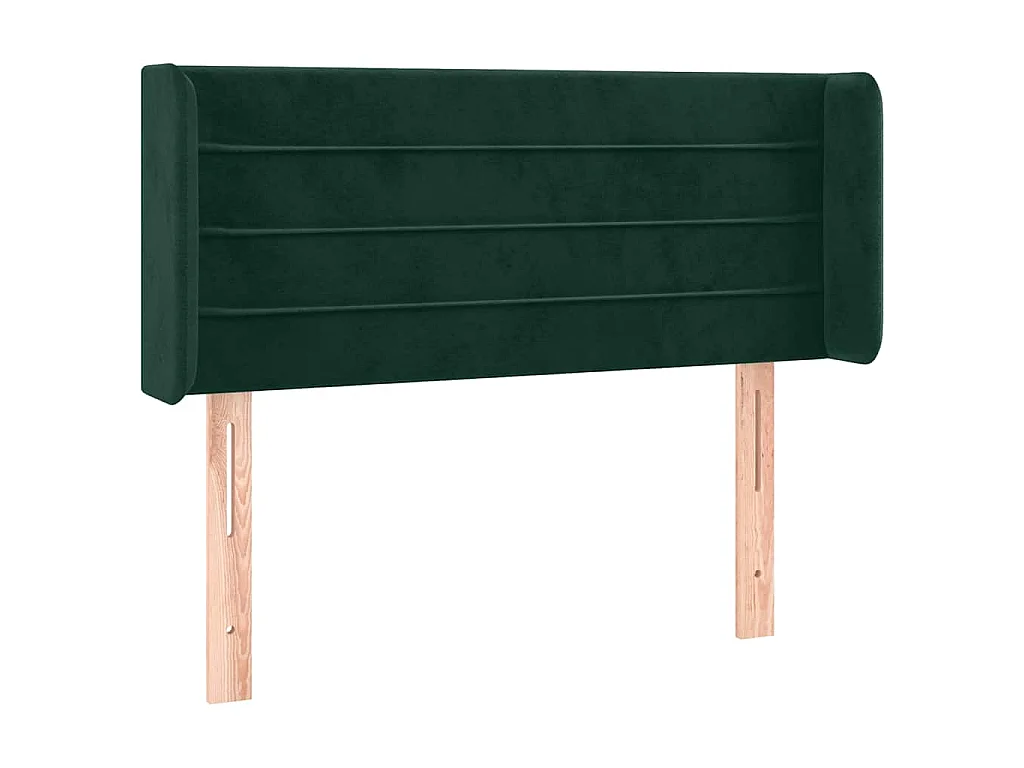 Kopfteil mit Ohren Dunkelgrün 83x16x78/88 cm Samt