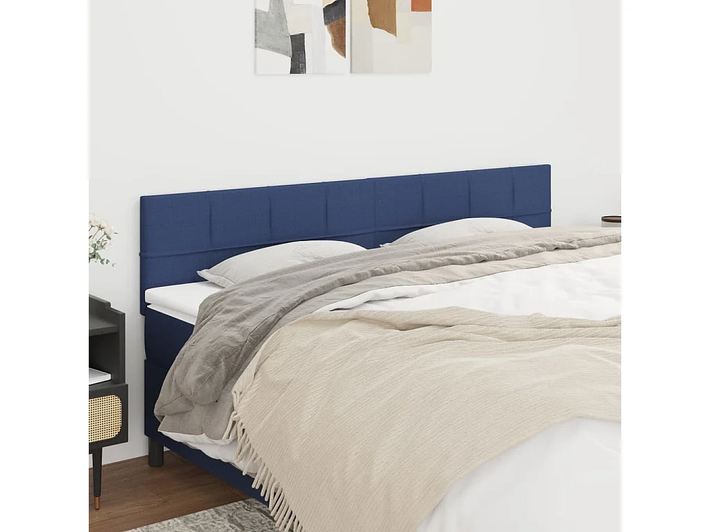 Têtes de lit Bleu 180x5x78/88 cm Tissu