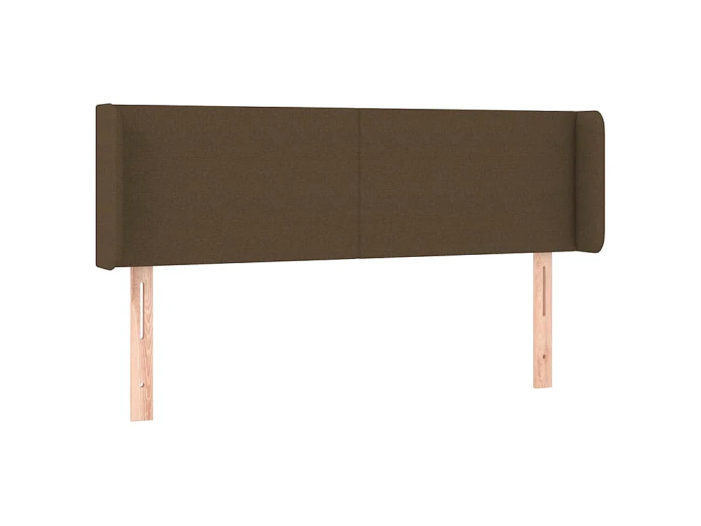 Hoofdbord LED 147x16x78/88 cm stof donkerbruin
