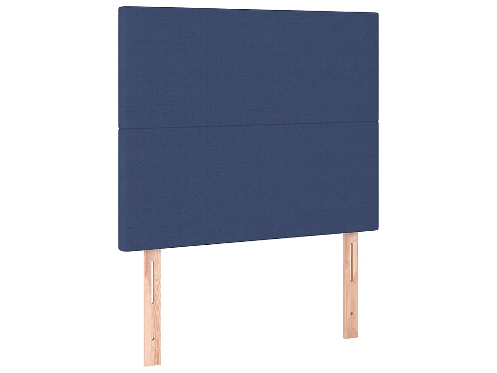 Cabecero con luces LED tela azul 100x5x118/128 cm