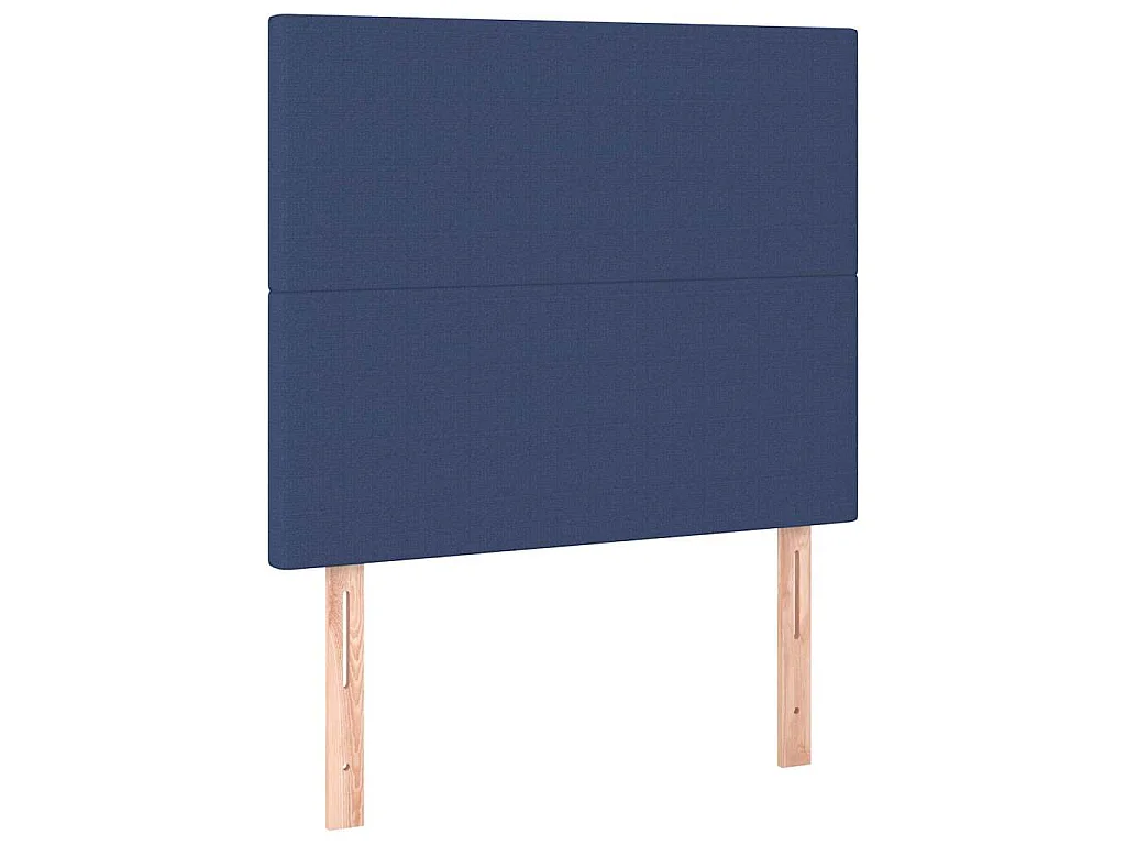 Tête de lit à LED Bleu 100x5x118/128 cm Tissu