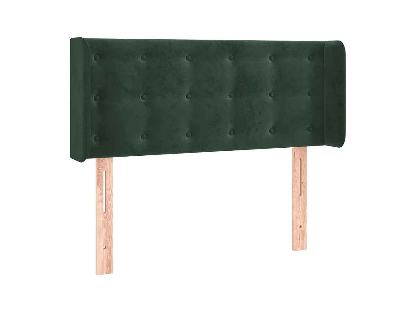 Tête de lit avec oreilles Vert foncé 103x16x78/88 cm Velours