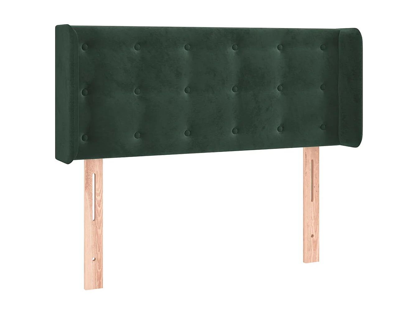 Tête de lit avec oreilles Vert foncé 103x16x78/88 cm Velours