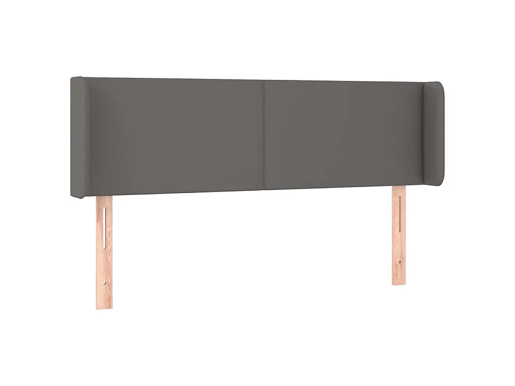 Testiera a LED Grigio 147x16x78/88 cm in Similpelle