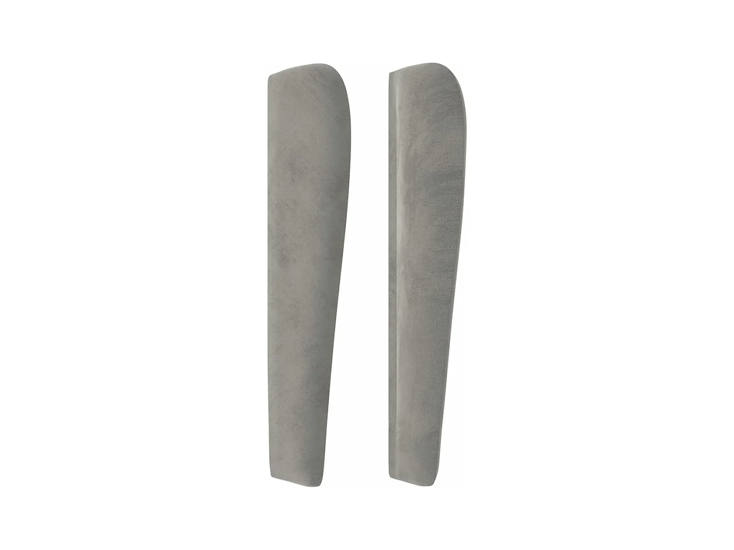 Hoofdbord met randen 147x23x118/128 cm fluweel lichtgrijs