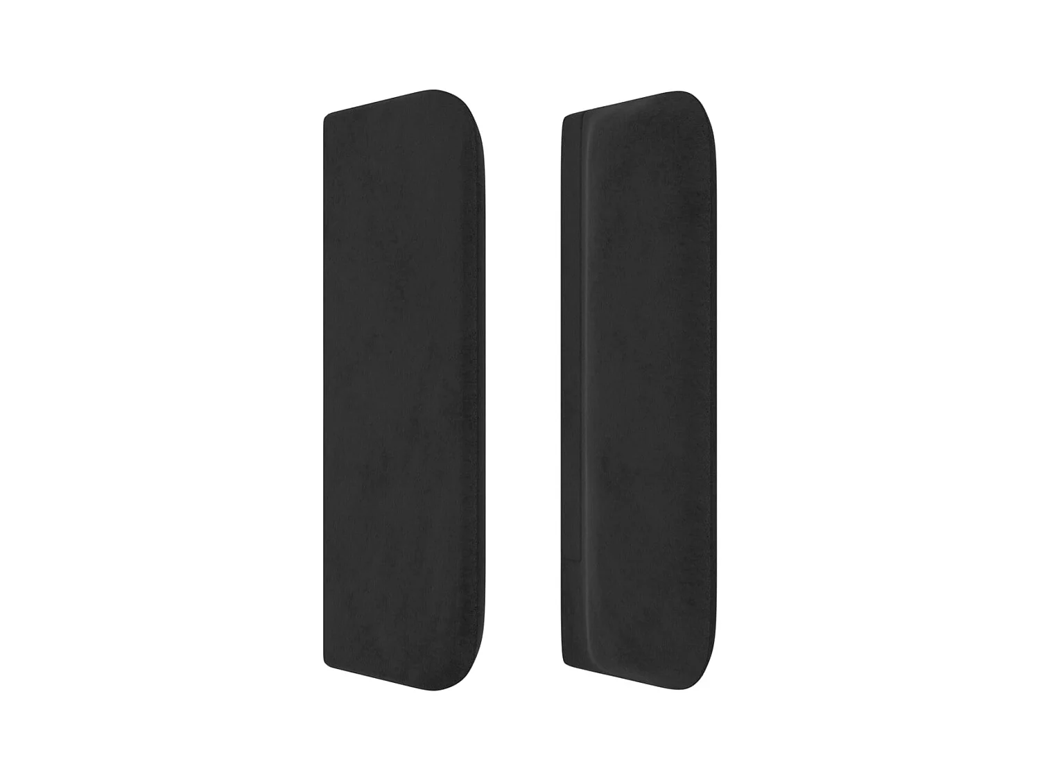 Kopfteil mit Ohren Schwarz 183x16x78/88 cm Samt