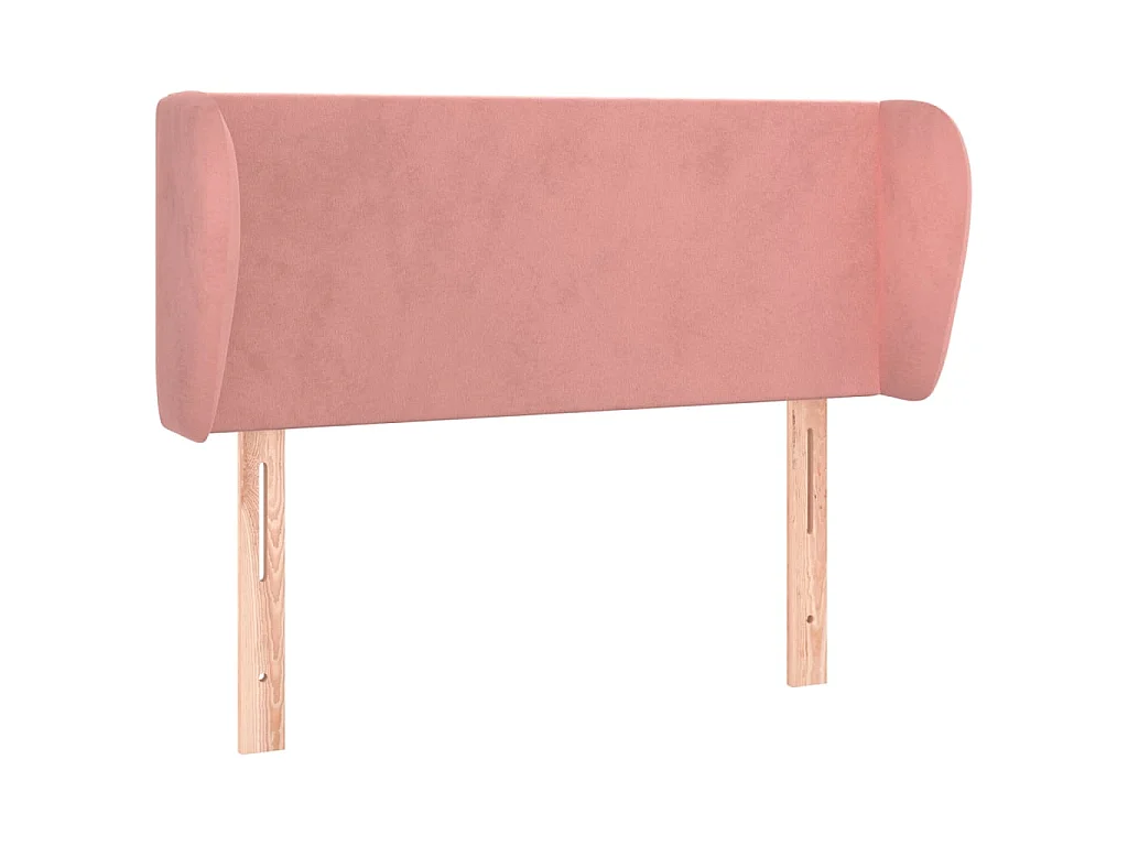 Kopfteil mit Ohren Rosa 93x23x78/88 cm Samt