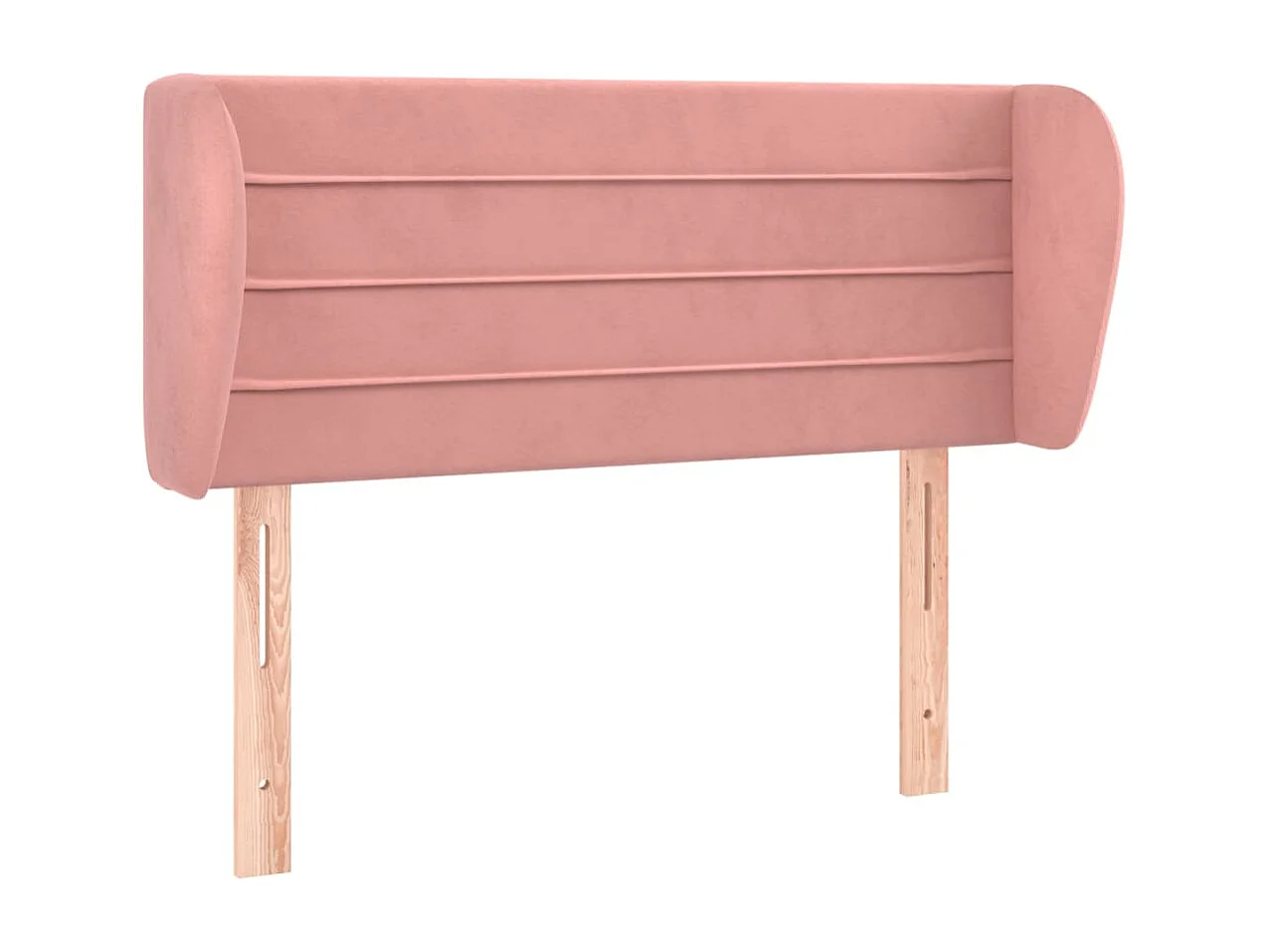 Kopfteil mit Ohren Rosa 93x23x78/88 cm Samt