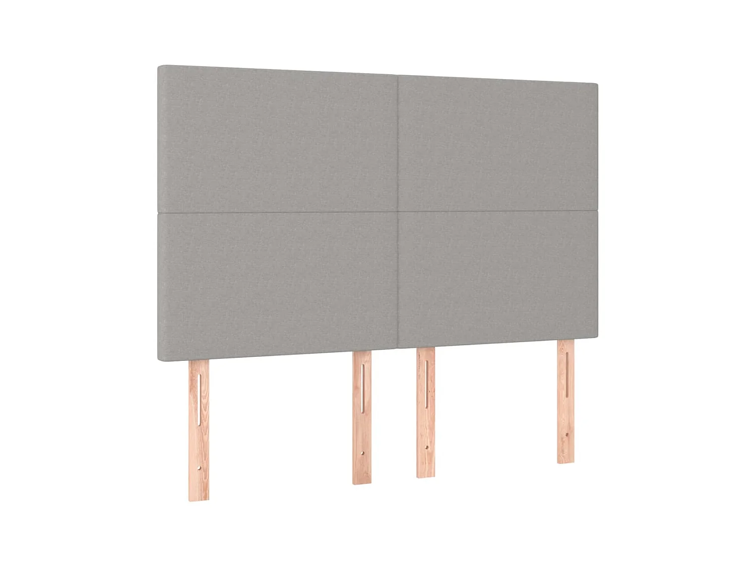 Testiere 4 pz Grigio Chiaro 72x5x78/88 cm in Tessuto