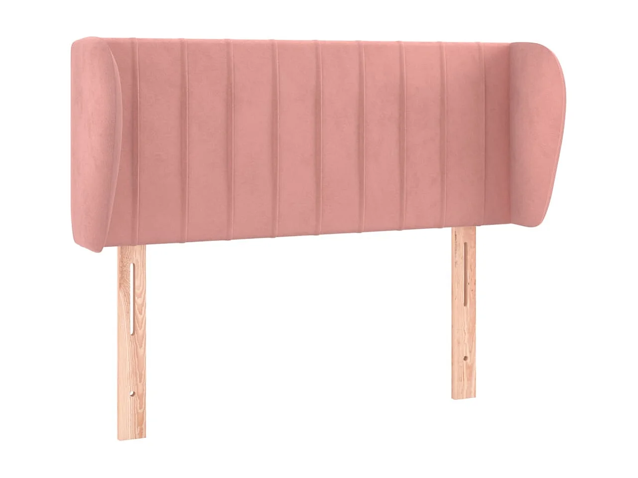 Tête de lit avec oreilles Rose 93x23x78/88 cm Velours