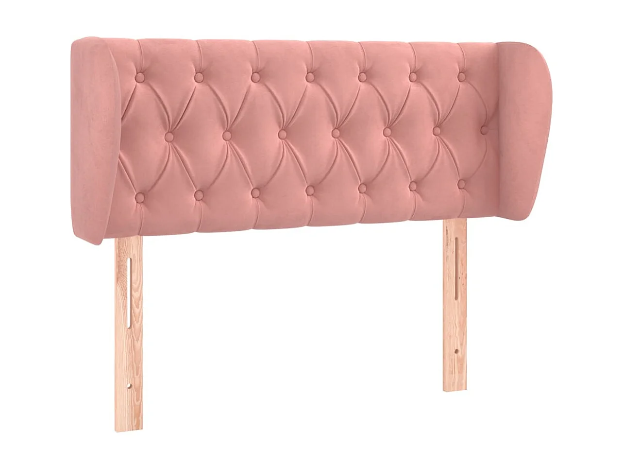 Kopfteil mit Ohren Rosa 103x23x78/88 cm Samt