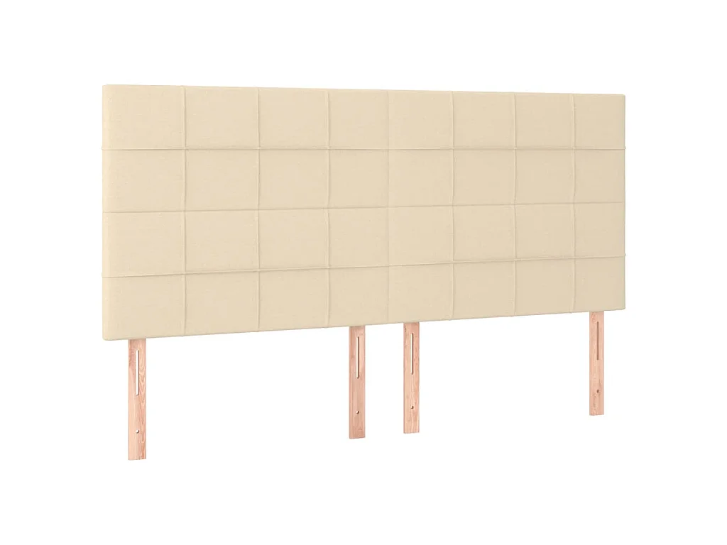 Hoofdbord crème 180x5x118/128 cm stof