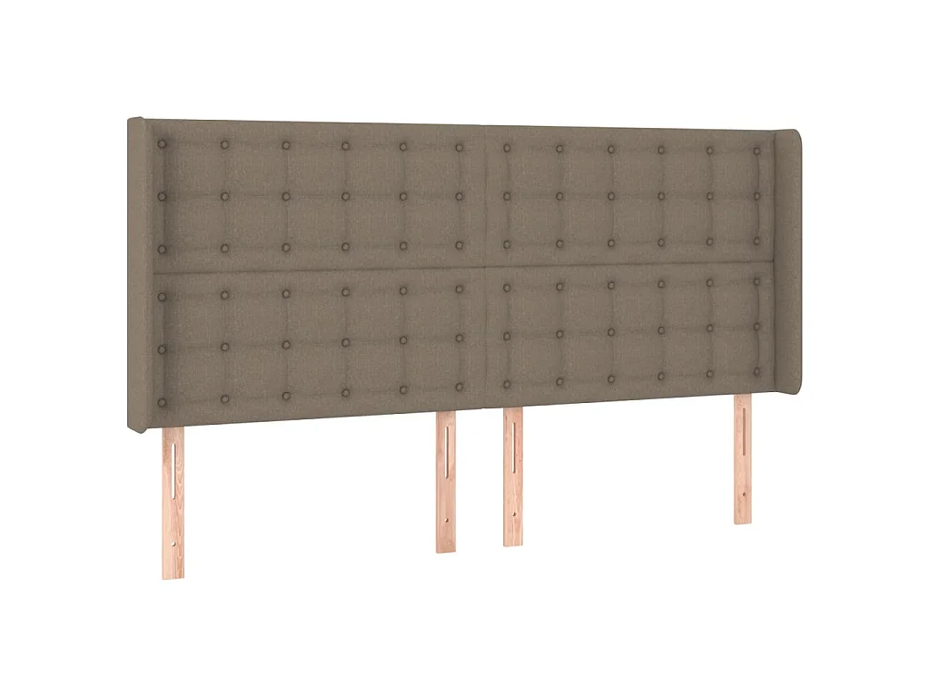 Tête de lit avec oreilles Taupe 183x16x118/128 cm Tissu