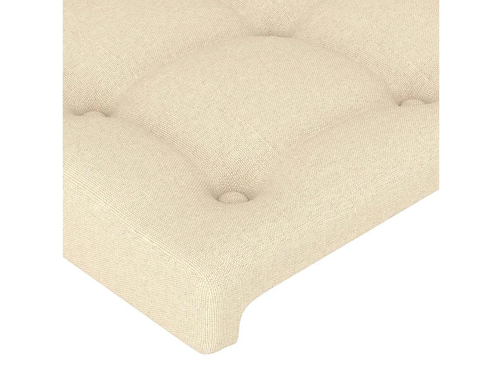 Testiera Crema 180x5x118/128 cm Tessuto