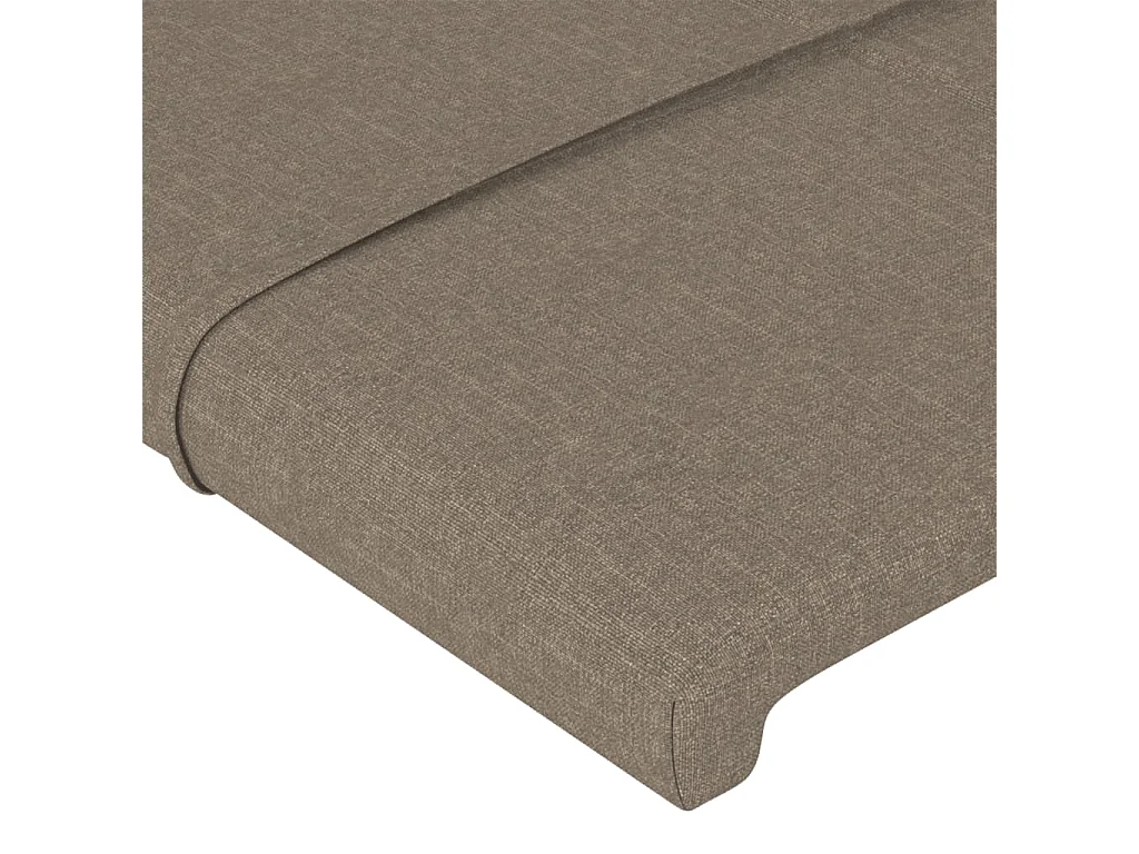 Tête de lit à LED Taupe 147x16x118/128 cm Tissu