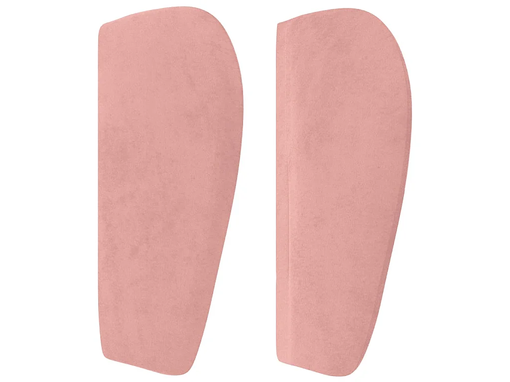 Kopfteil mit Ohren Rosa 163x23x78/88 cm Samt