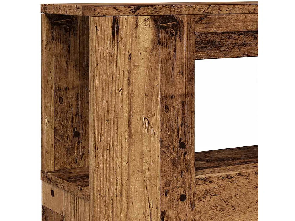 LED-Kopfteil Altholz-Optik 220x18,5x103,5 cm Holzwerkstoff