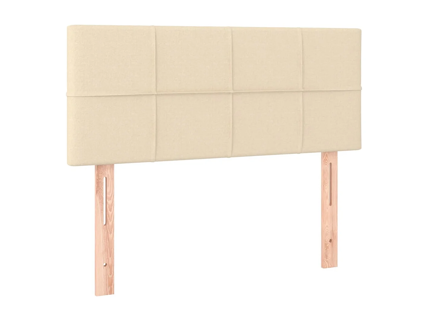 Cabecero con LED de tela color crema 100x5x78/88 cm