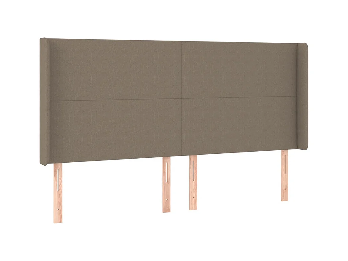Tête de lit avec oreilles Taupe 183x16x118/128 cm Tissu