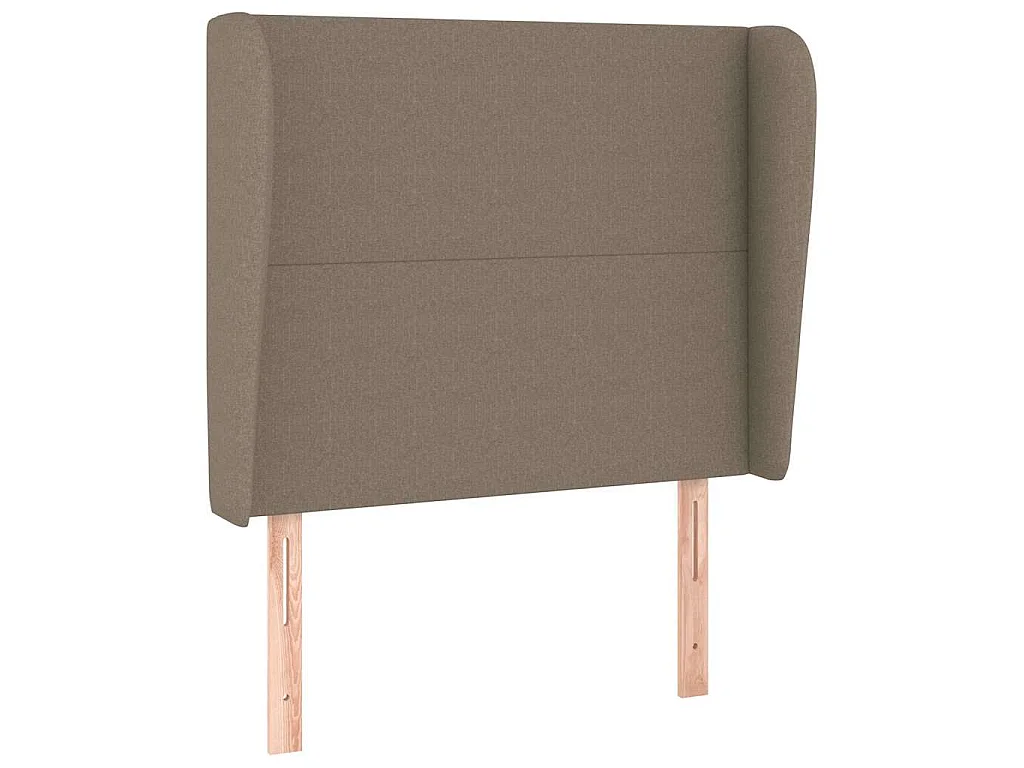 Tête de lit avec oreilles Taupe 93x23x118/128 cm Tissu