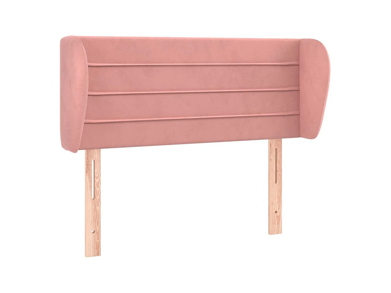 Tête de lit avec oreilles Rose 103x23x78/88 cm Velours