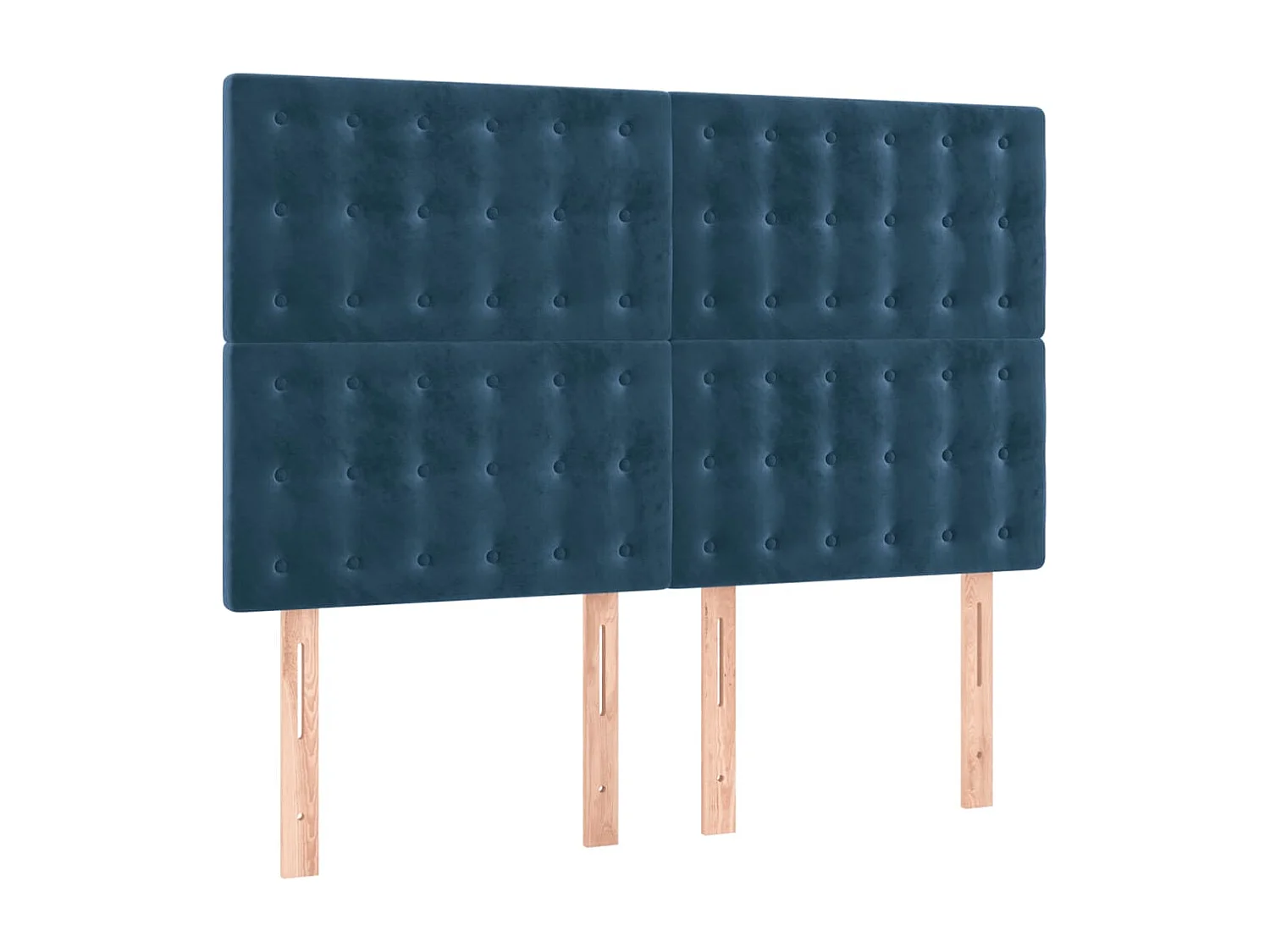 LED Kopfteil Dunkelblau 144x5x118/128 cm Samt