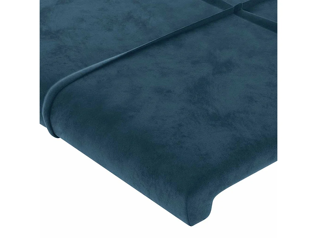 Tête de lit à LED Bleu foncé 183x16x78/88 cm Velours