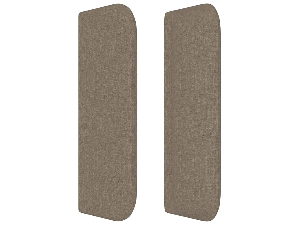 Tête de lit avec oreilles Taupe 203x16x78/88 cm Tissu