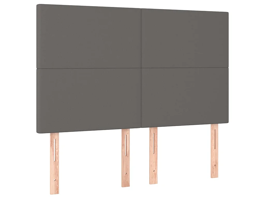 Tête de lit Gris 144x5x118/128 cm Similicuir