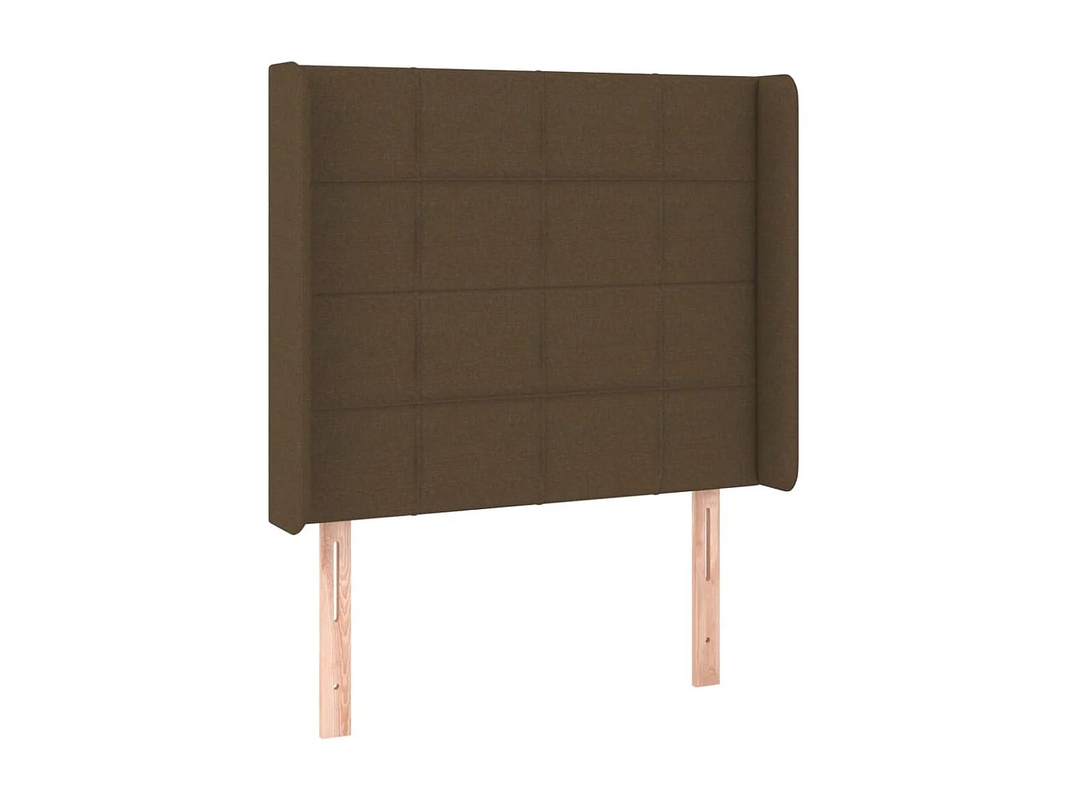 Hoofdbord LED 103x16x118/128 cm stof donkerbruin