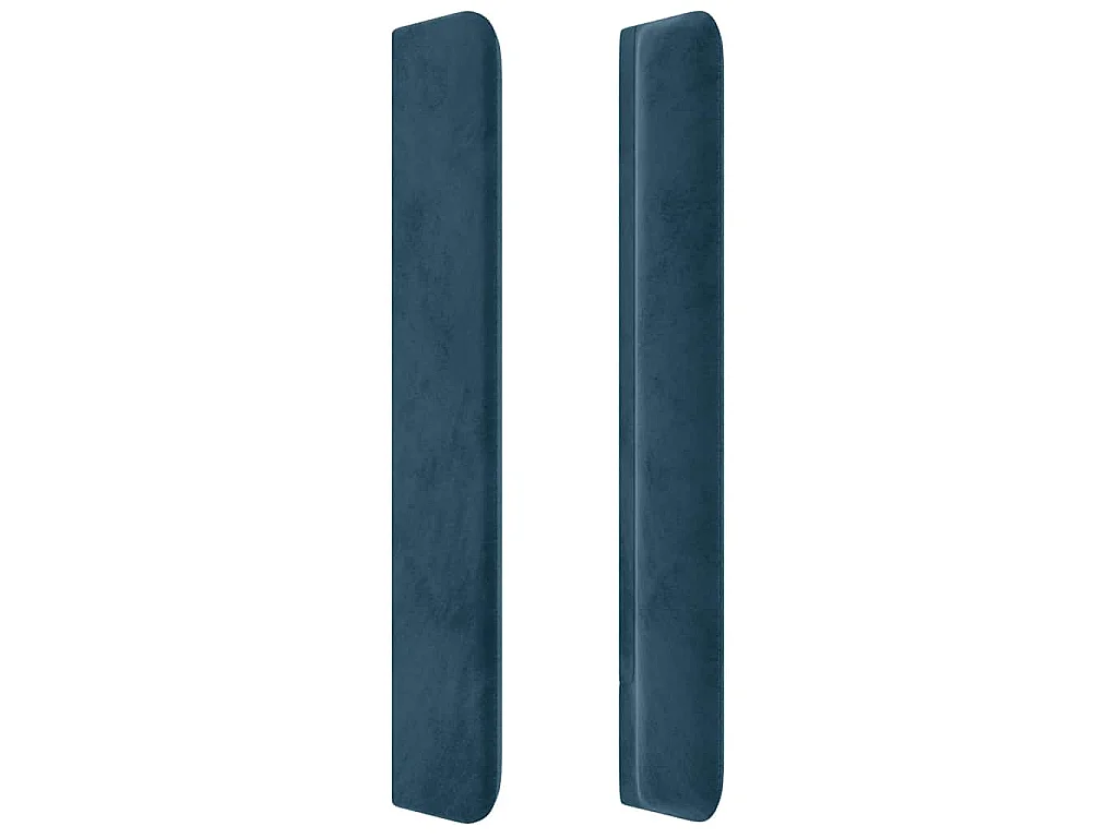 Tête de lit avec oreilles Bleu foncé 93x16x118/128 cm Velours