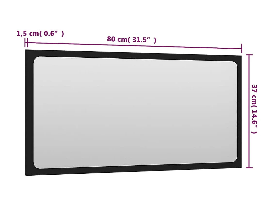 Badkamermeubelset bewerkt hout zwart