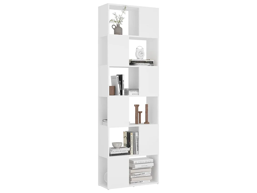 Bibliothèque/Séparateur de pièce Blanc 60x24x186 cm