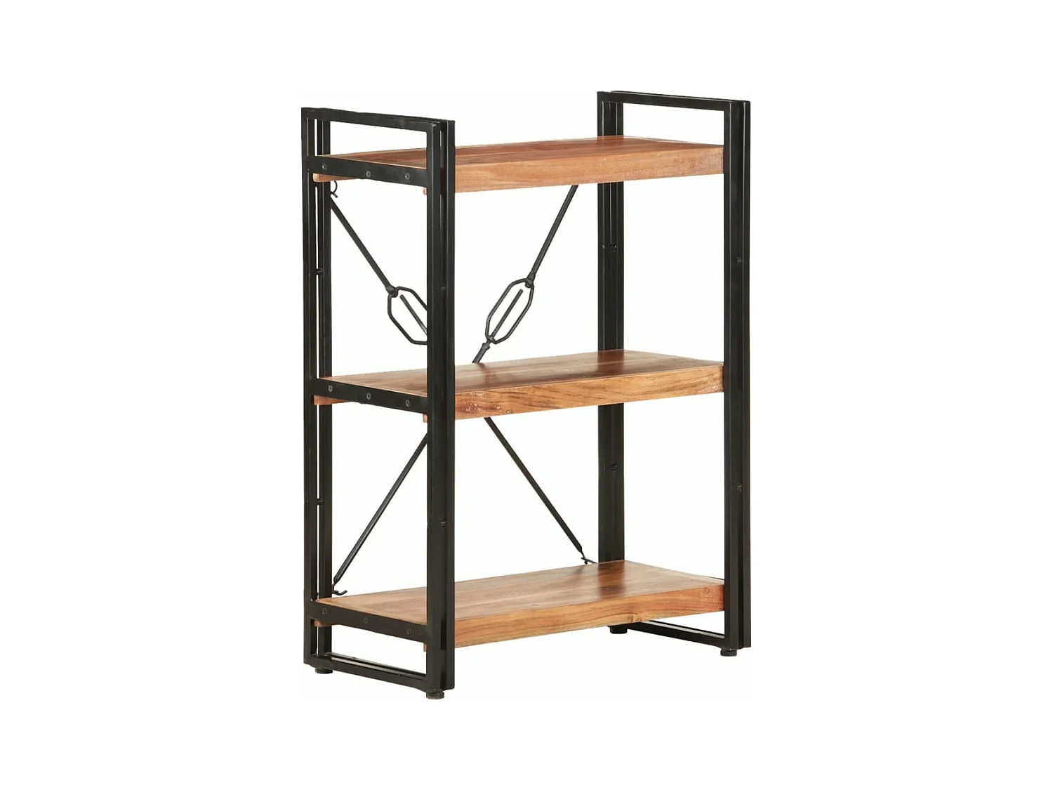 Estante com 3 prateleiras 60x30x80 cm madeira de acácia maciça