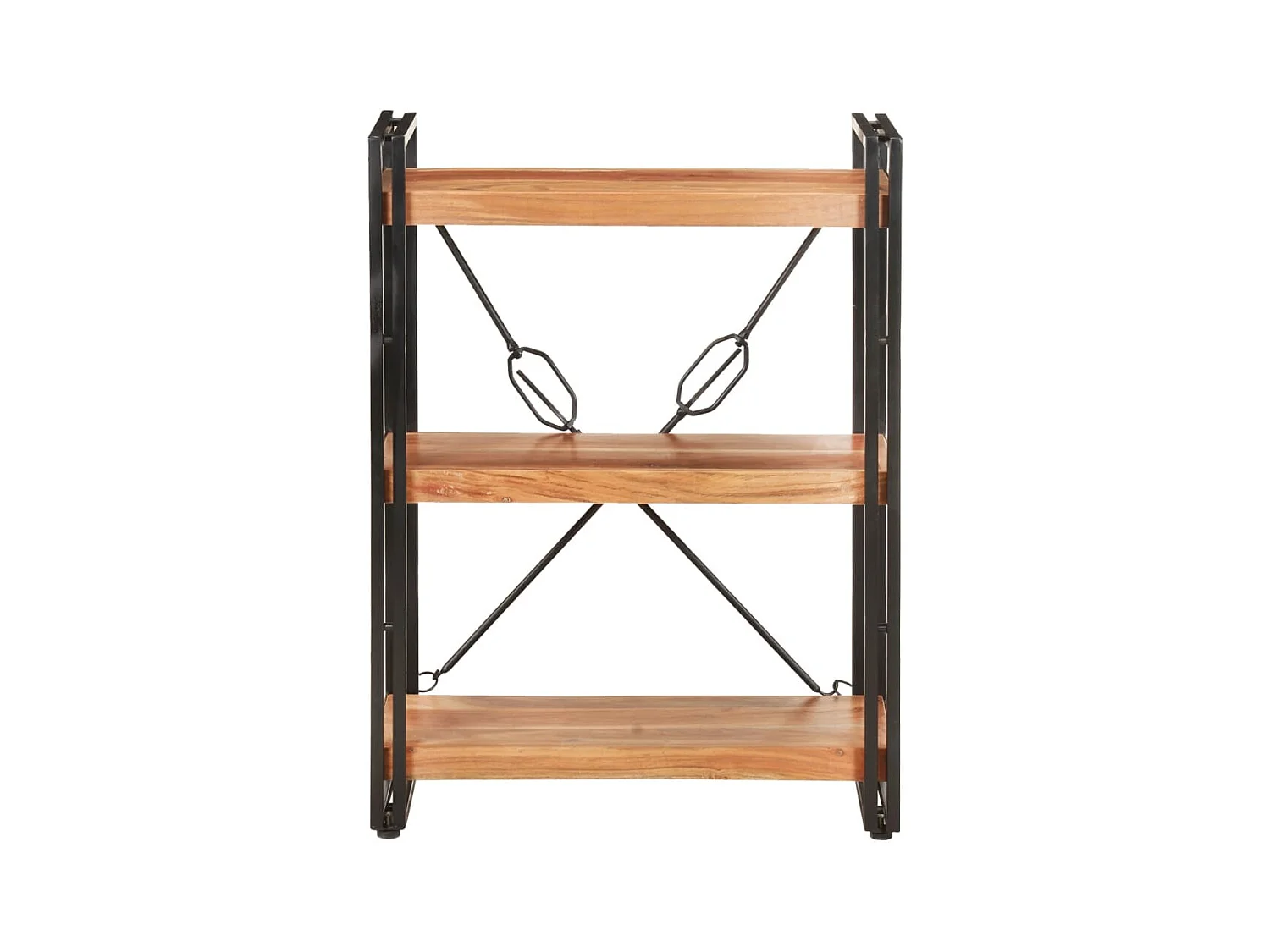 Estante com 3 prateleiras 60x30x80 cm madeira de acácia maciça