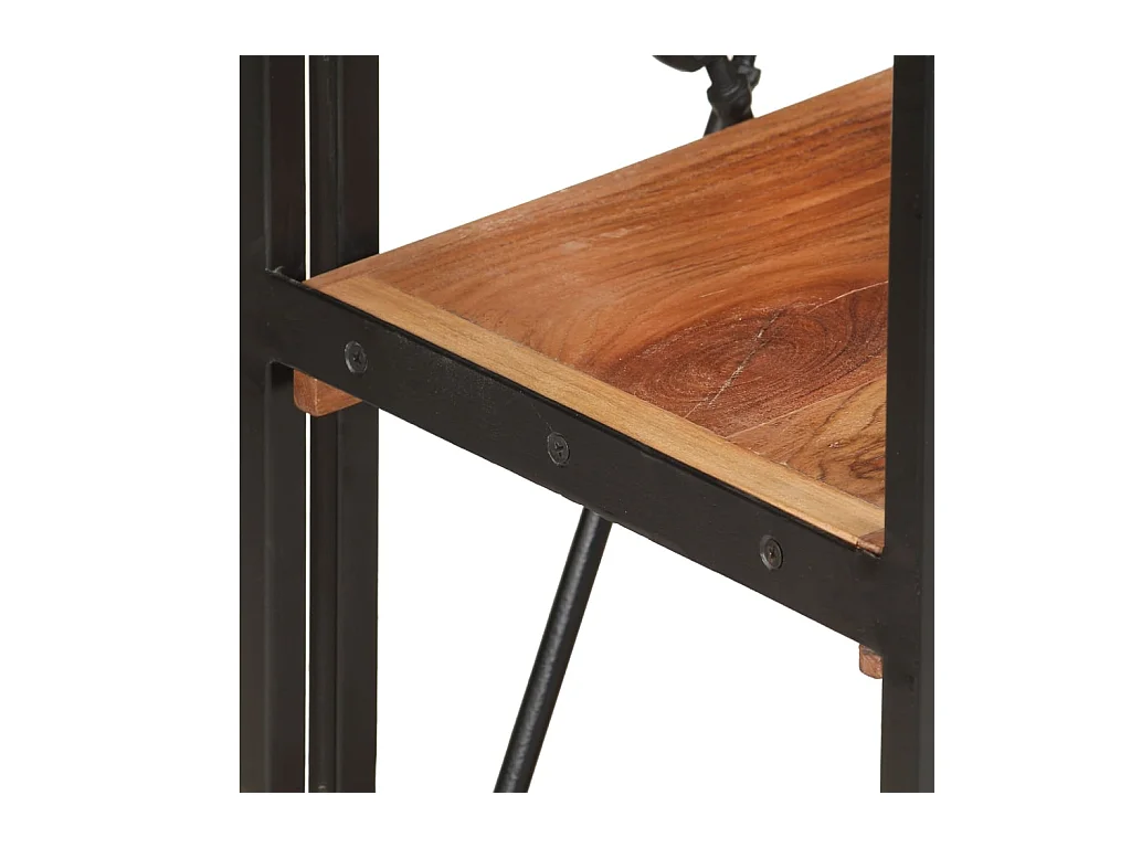 Estante com 3 prateleiras 60x30x80 cm madeira de acácia maciça