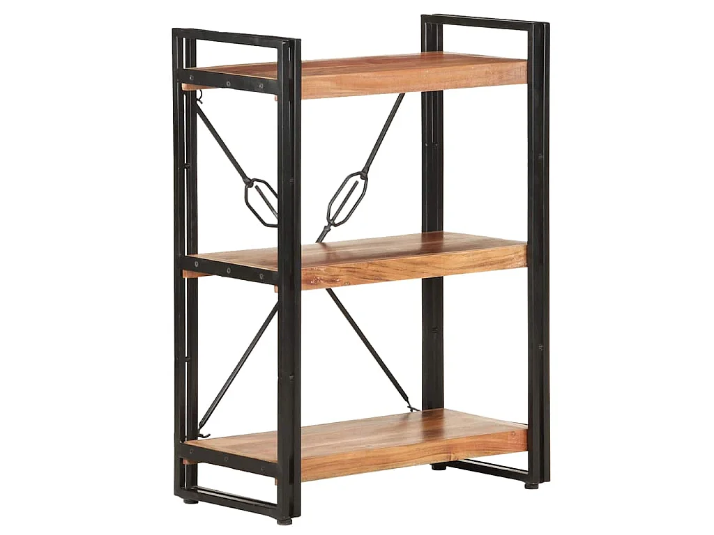 Bibliothèque à 3 niveaux 60x30x80 cm Bois d'acacia massif