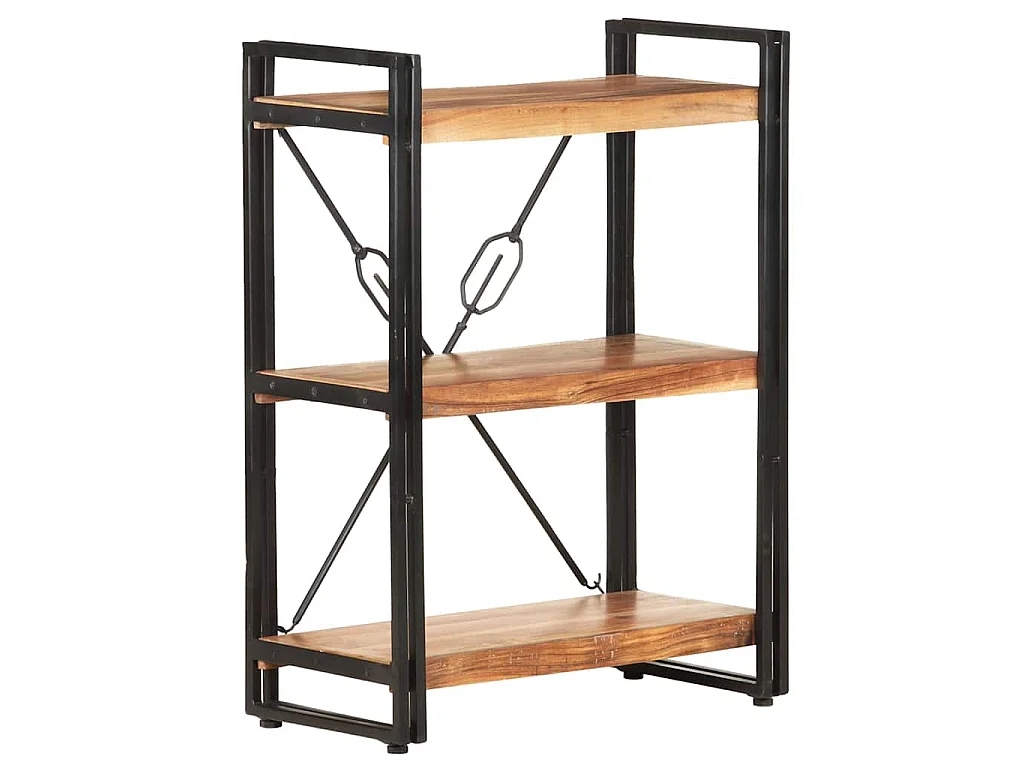 Bibliothèque à 3 niveaux 60x30x80 cm Bois d'acacia massif