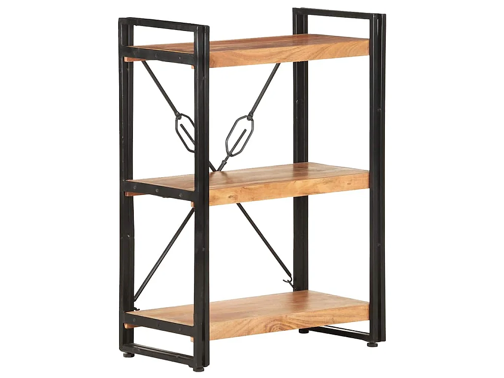 Bibliothèque à 3 niveaux 60x30x80 cm Bois d'acacia massif