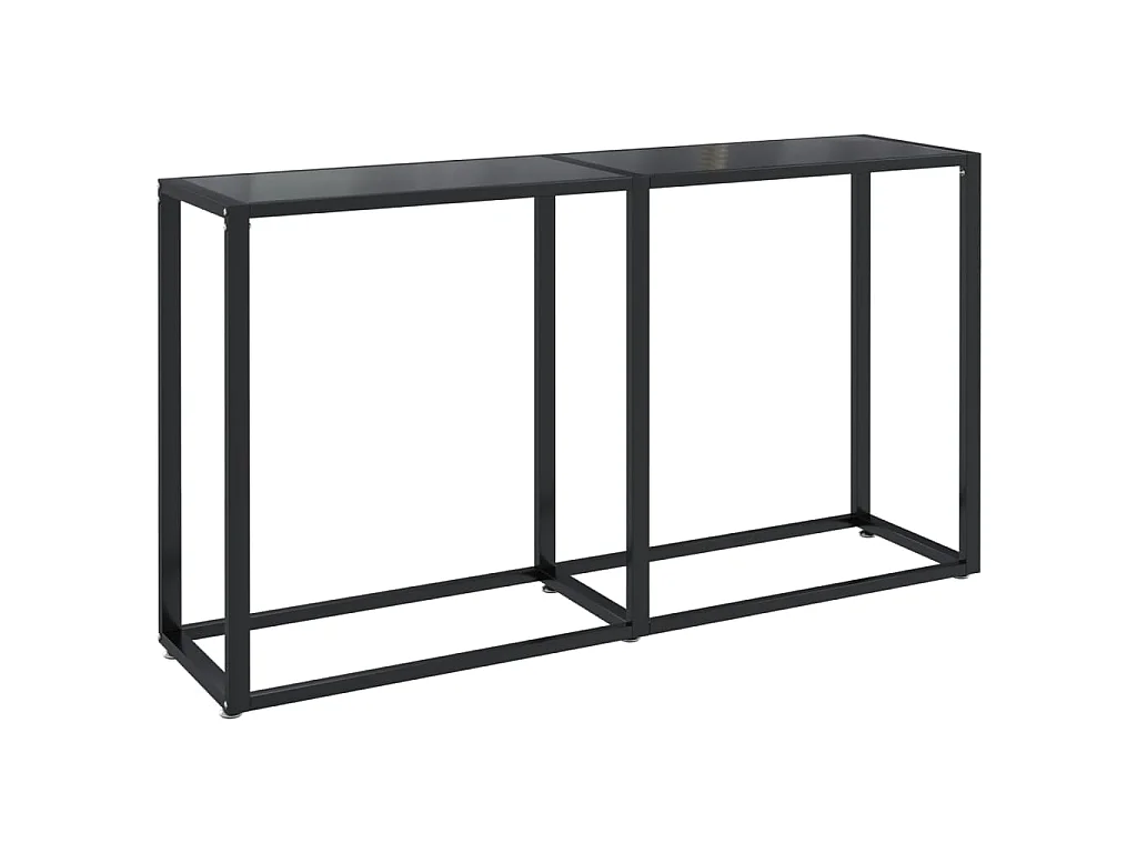 Table console Noir 140x35x75,5 cm Verre trempé