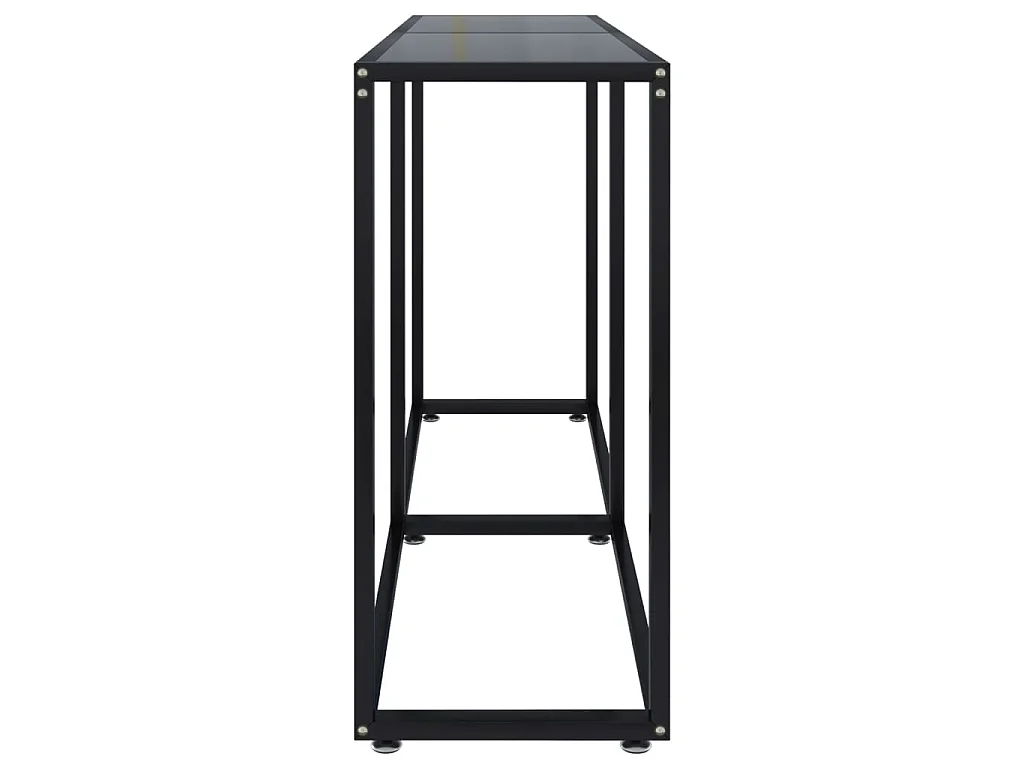Table console Noir 140x35x75,5 cm Verre trempé