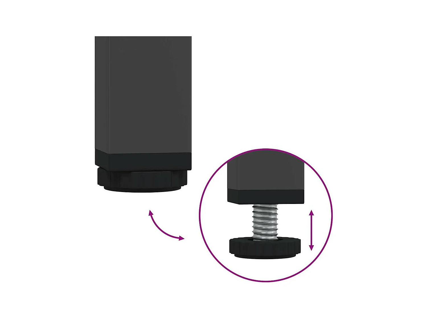 Buffet noir 35x39x73,5 cm acier laminé à froid