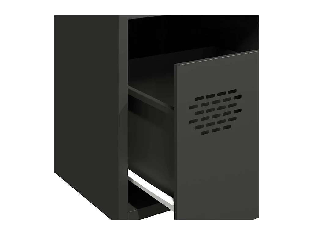 Buffet noir 35x39x73,5 cm acier laminé à froid