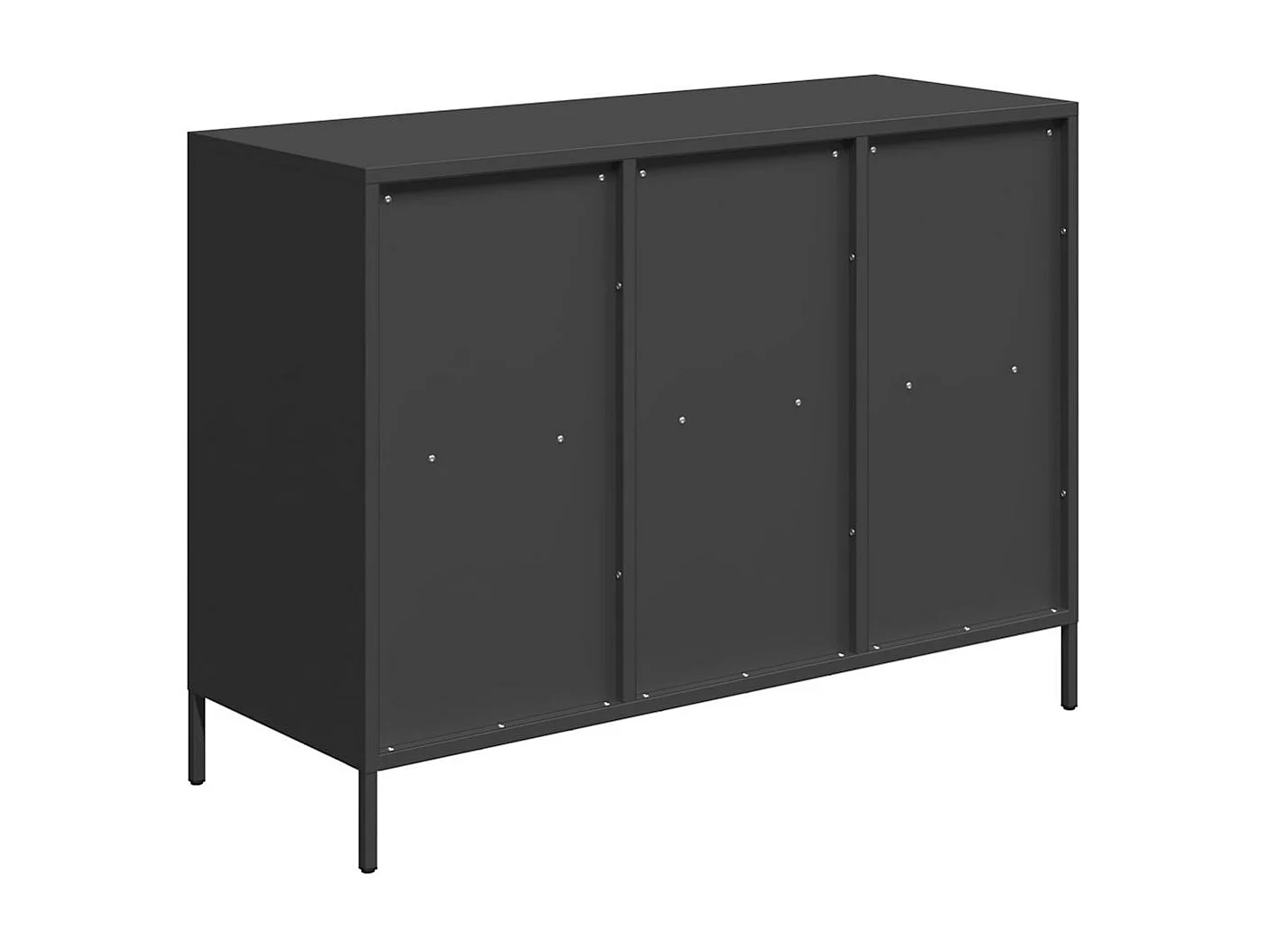 Dressoir 101,5x39x73,5 cm koudgewalst staal zwart