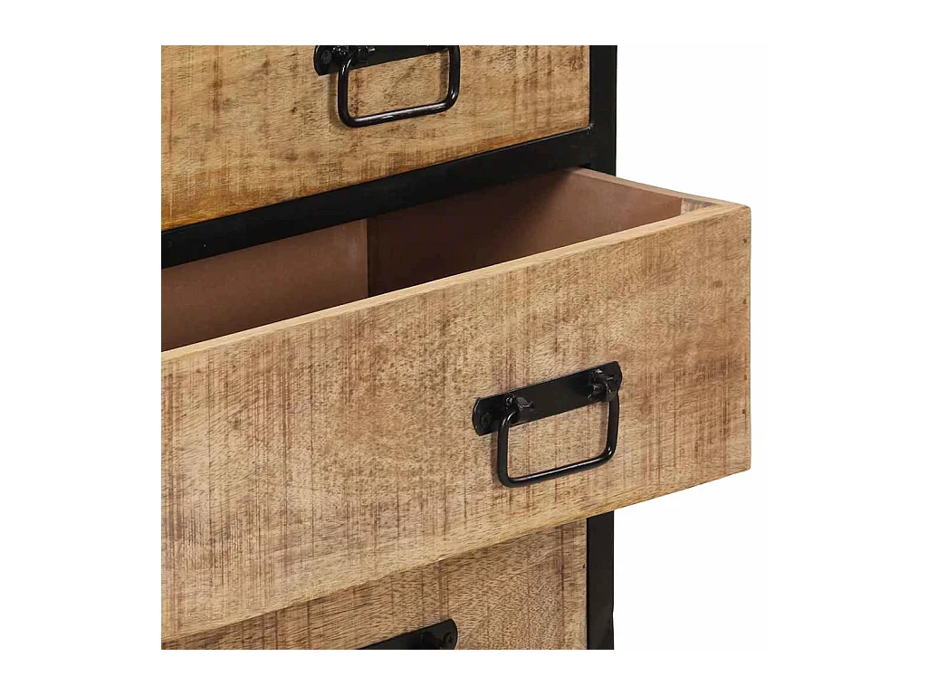 Buffets 2 pcs 70x35x70 cm bois de manguier brut massif